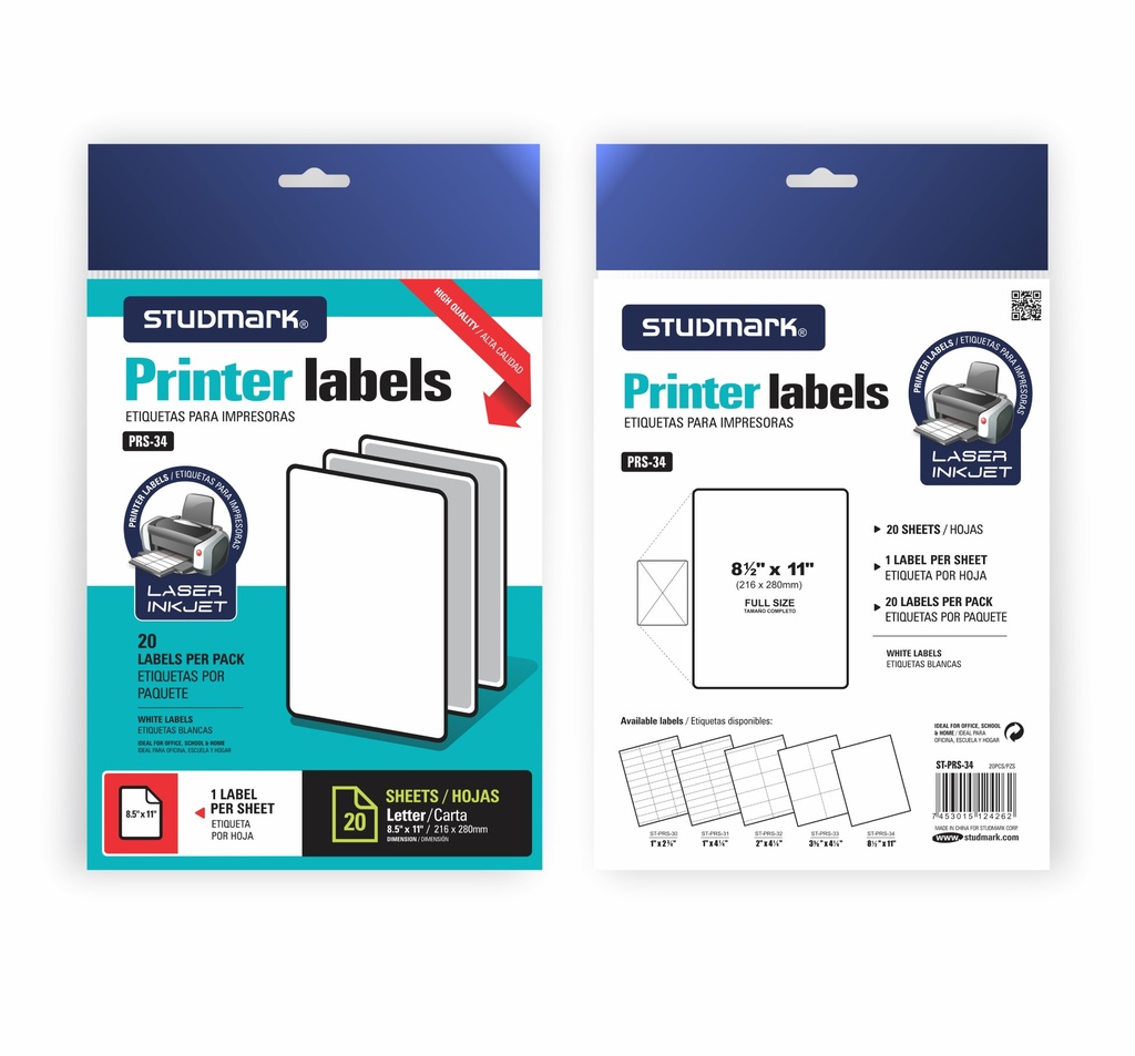 ETIQUETA ST-PRS-34 BCA P/IMP. T/C  20X1