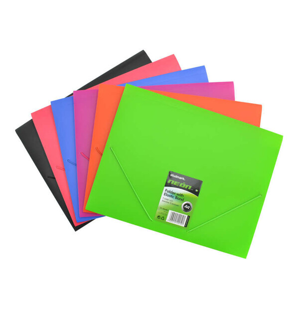 FOLDER ST00401 A4 C/BANDA ELAST NEON