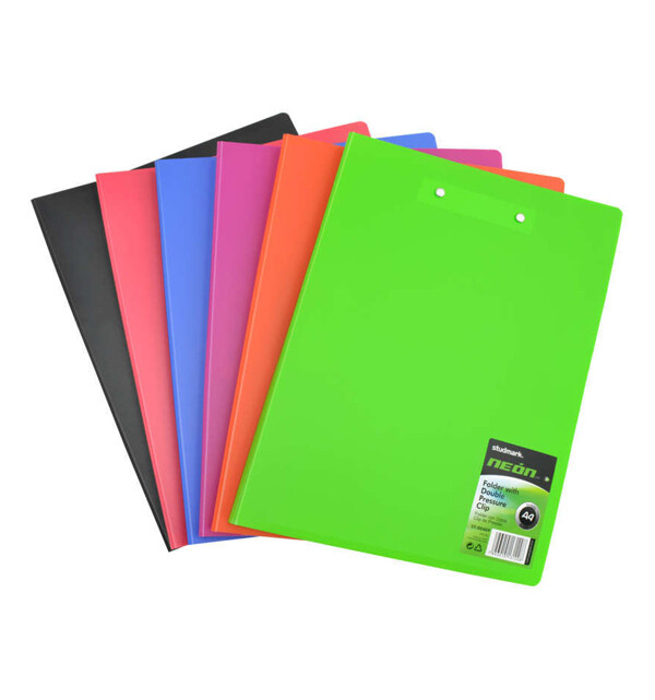 FOLDER ST-00409 A4 CLIP DE PRESION NEON