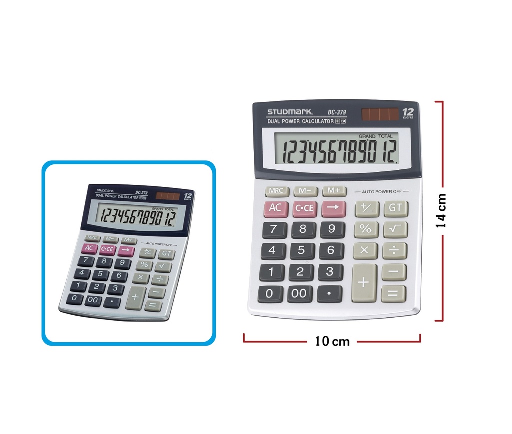 CALCULADORA ST-DC-379 12 DIG PLATA