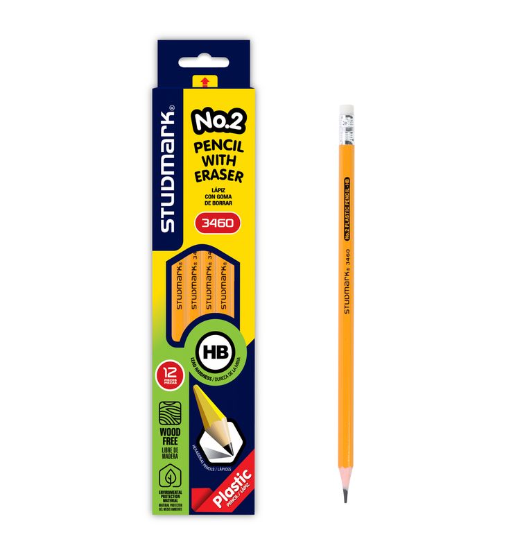 LAPIZ GRAFITO ST-03460 PLASTICO AM 12X1