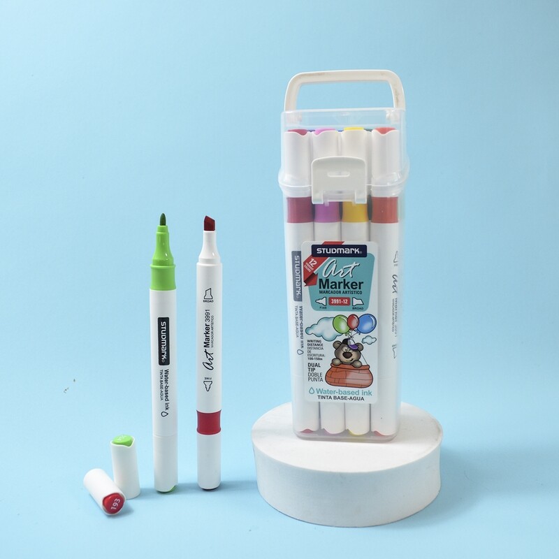 MARCADOR ART.ST-03991-12 BISEL-FINO T. AGUA 12 COL          