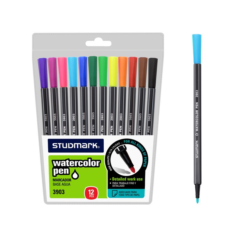 MARCADOR ST-03903 ESCOLAR FINO 12 COL                       
