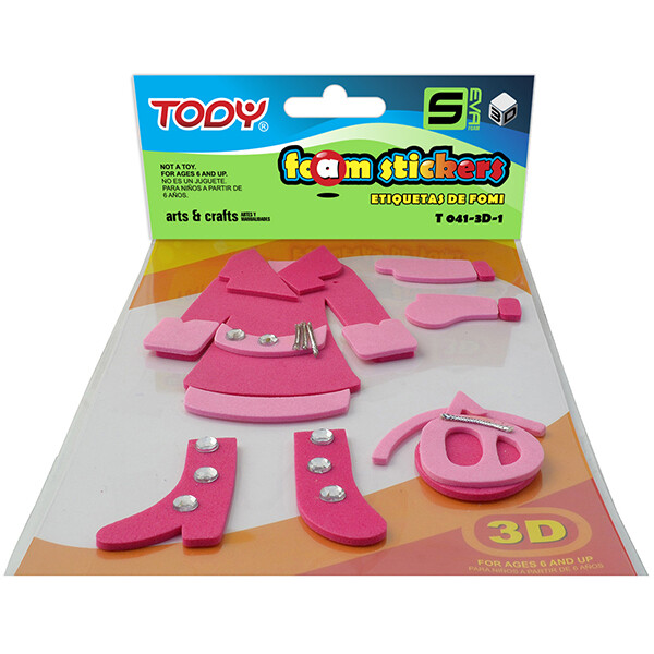 FOMI T041-3D-1 ADHESIVO FASION GIRL