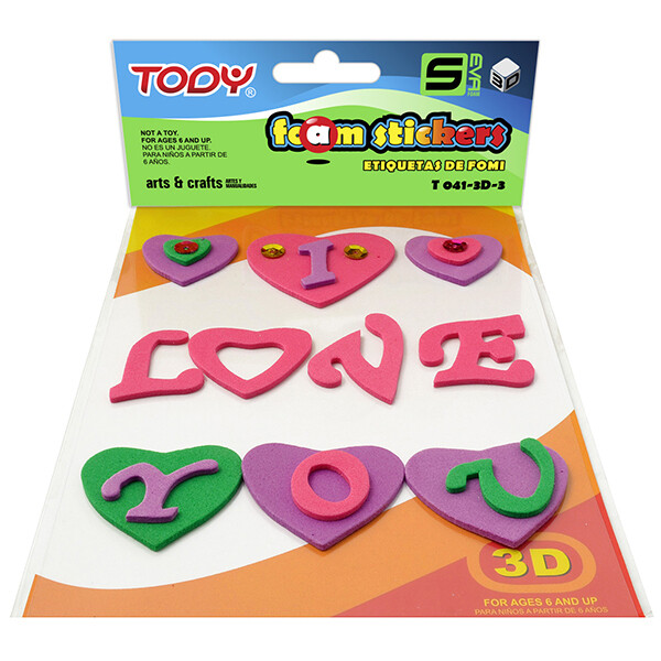 FOMI T041-3D-3 ADHESIVO LOVE GIRL