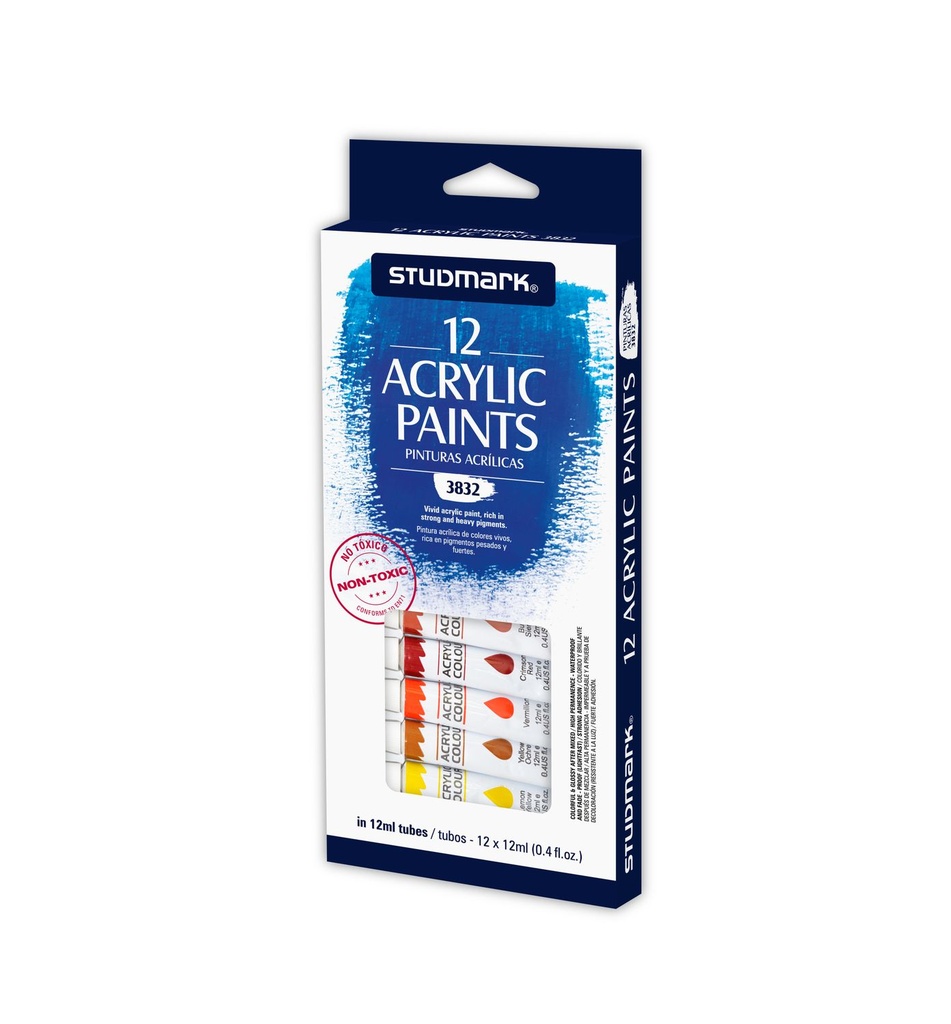 PINTURA ARTIST ST-03832 TUBO 12ML 12 COLORES                