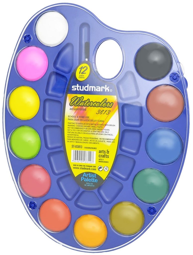 ACUARELA ST-03813 PALETA/PINCEL 12X1