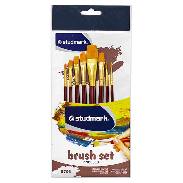 PINCEL ST-B706 NYLON 8 PZS SURTIDO                          