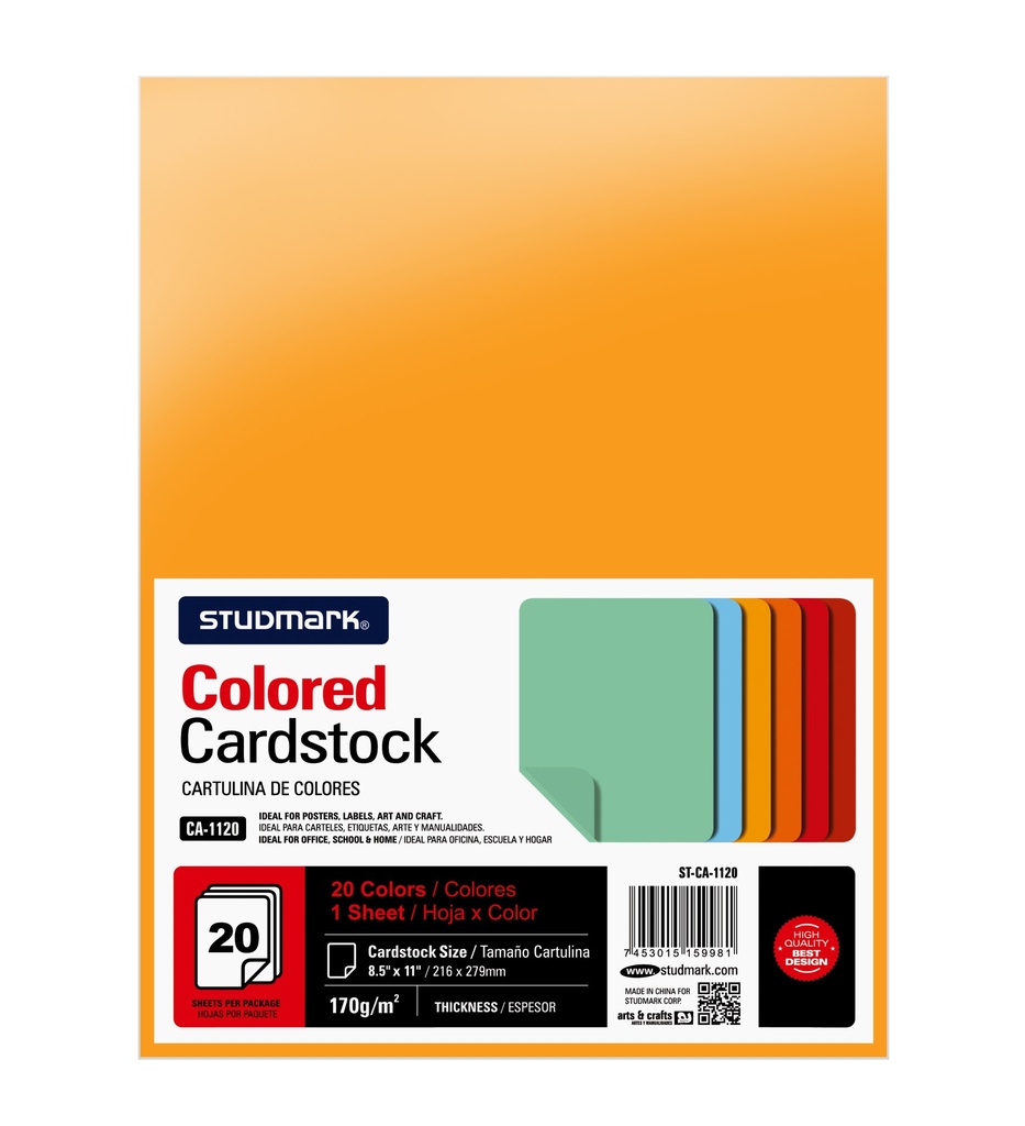 CARTULINA ST-CA-1120 CARTA 20X1 20 COLORES