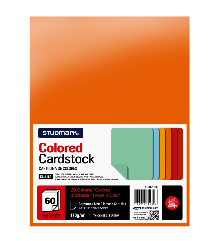 CARTULINA ST-CA-1160 CARTA 60X1 20 COLORES