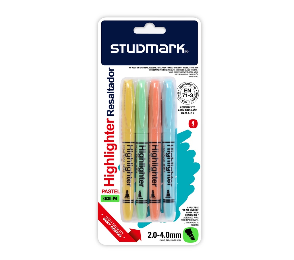 RESALTADOR ST-03630-P4 PASTEL 4 COL