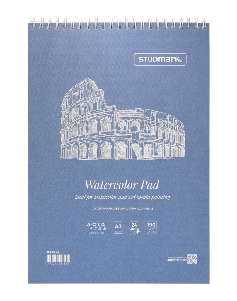 LIBRETA ST-PAD-04 P/ACUARELA A3 24HJS