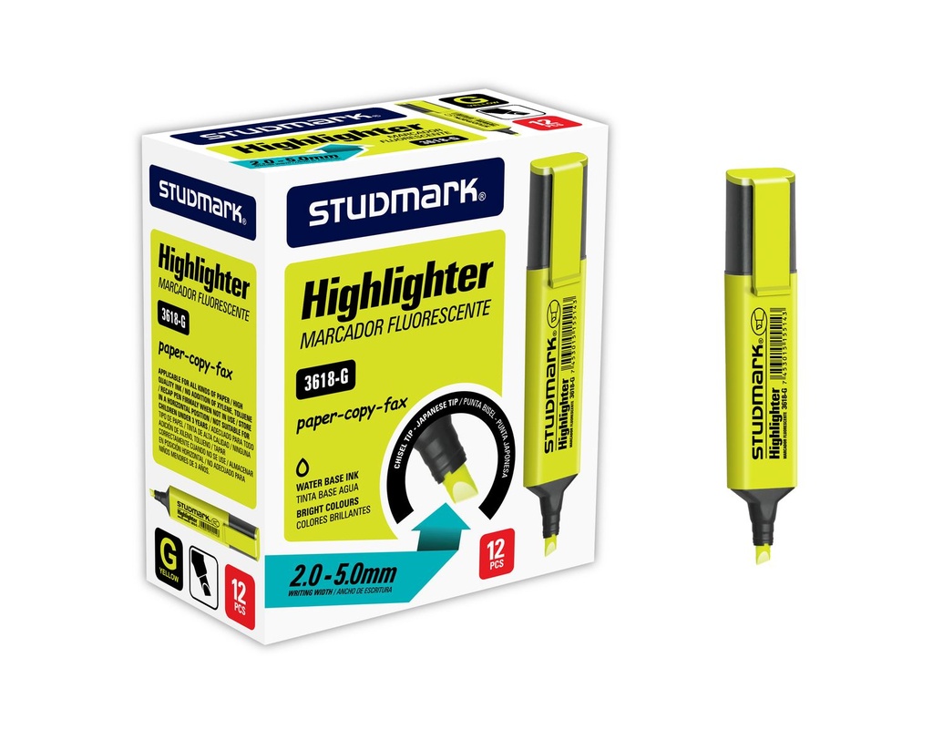 RESALTADOR ST-03618-G AM 12X1 RECT