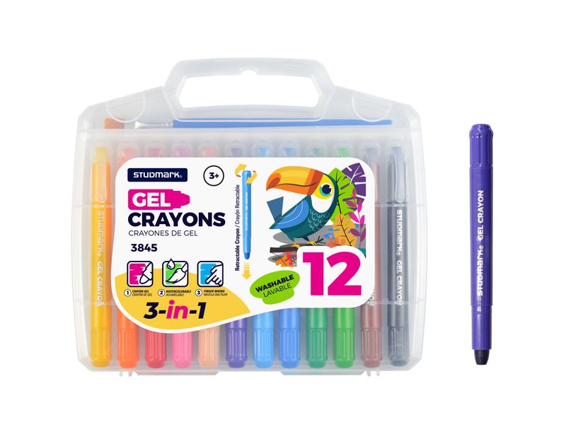 CRAYON ST-03845 GEL RETRACTIL 3EN1 12COL