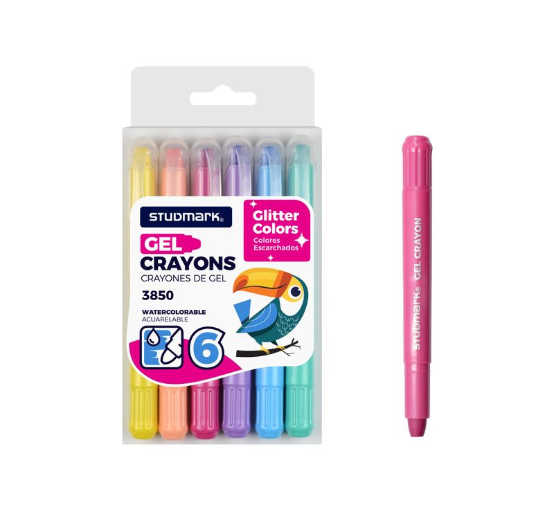 CRAYON ST-03850 GEL ESCAR. RETRACTIL 6 COL.