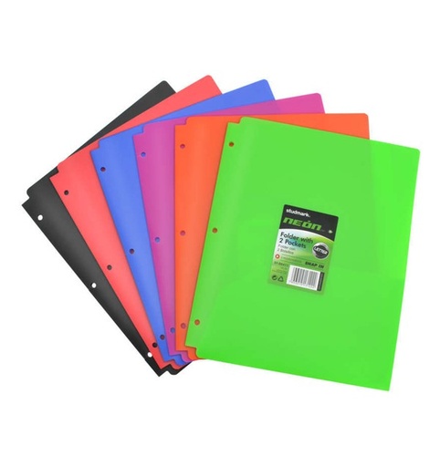 [02020] FOLDER ST00411 T/C NEON 2 BOLSILLOS