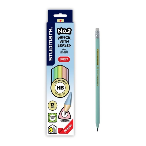 [04160] LAPIZ GRAFITO ST-03467 PLAST.TRIANG. PASTEL 12X1