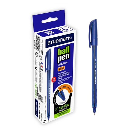 [04094           ] LAPIZ TINTA ST-03102-C TRIANG.AZ 0.7MM 12X1                 