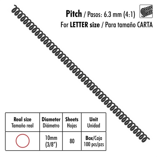 [03102] ESPIRAL ST-SP46-3/8-A 100X1 10mm