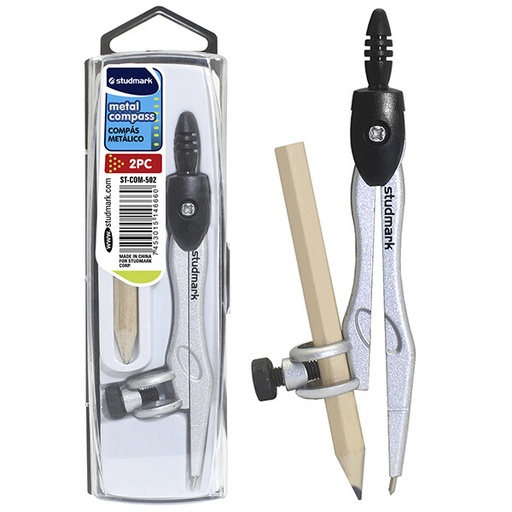 [03119] COMPAS ST-COM-502 ESCOLAR METAL C/LAPIZ