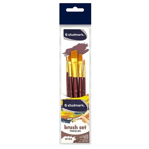 [03671           ] PINCEL ST-B704 NYLON 5 PZS SURTIDO                          