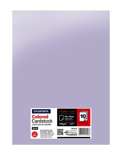 [04384] CARTULINA ST-CA-10 50X70CM PURP CLARO 10X1