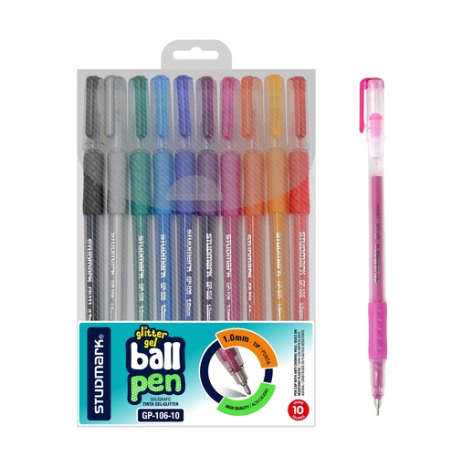 [04424] LAPIZ GEL ST-GP-106-10 ESCARCHA 10 COLORES