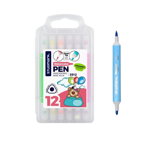 [04583] MARCADOR ST-03912 ESCOL D/PUNTA B/AGUA 12 COL