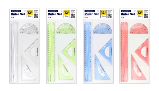 [04624] JUEGO GEOMETRICO ST-06182 FLEX 30CM 4PZ