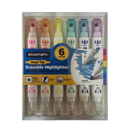 [04679] RESALTADOR ST-03619 BORRABLE 6 COLORES